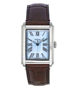Fossil Carraway Leather Strap Blue Sunray Dial Quartz FS6110 Men's Watch