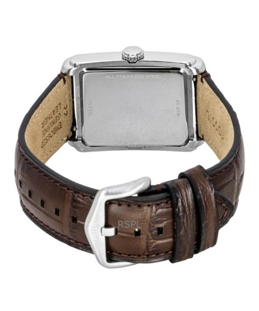Fossil Carraway Leather Strap Blue Sunray Dial Quartz FS6110 Men's Watch