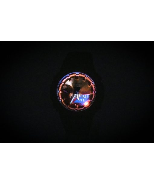 Casio G-Shock Analog Digital Resin Strap Orange Dial Quartz GA-2100FLS-8A4 200M Men's Watch