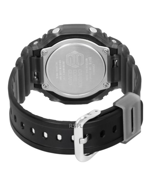 Casio G-Shock Analog Digital Resin Strap Orange Dial Quartz GA-2100FLS-8A4 200M Men's Watch