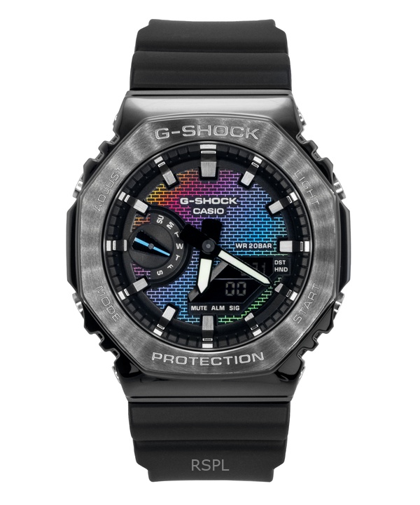 Casio G-Shock G-Steel Analog Digital Bio-Based Resin Strap Multicolor Dial Quartz GM-2100BRW-1A 200M Men's Watch