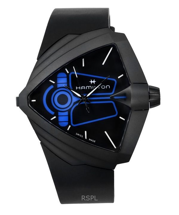 Hamilton Ventura XXL Bright Dune Limited Edition Rubber Strap Black Dial Quartz H24614330 Men's Watch