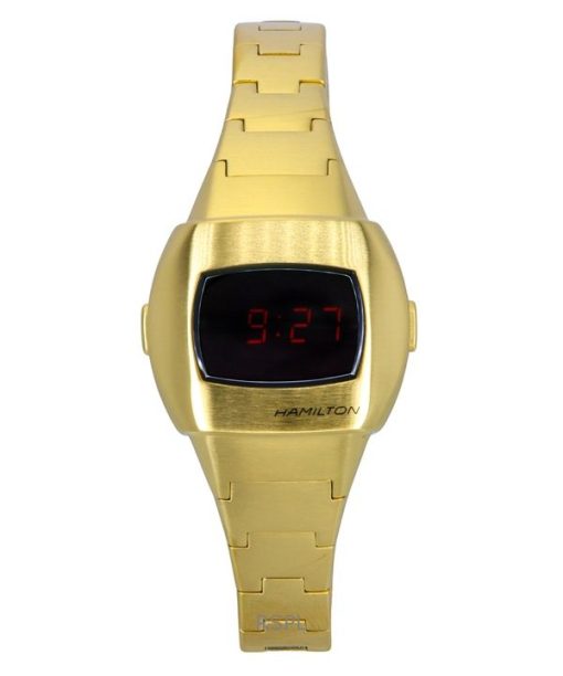 Hamilton American Classic PSR 74 Gold Tone Stainless Steel Red Dial Quartz H52314130 100M Unisex Watch