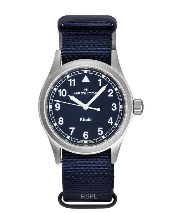 Hamilton Khaki Field Textile Strap Blue Dial Quartz H69401940 Unisex Watch