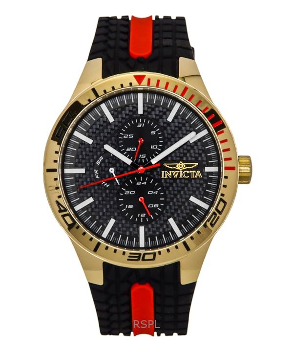 Invicta Racing Silicone Strap Black Dial Quartz 48872 Men's Watch