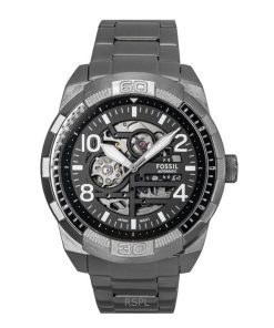 Fossil Bronson Stainless Steel Black Skeleton Dial Automatic ME3255 Men's Watch