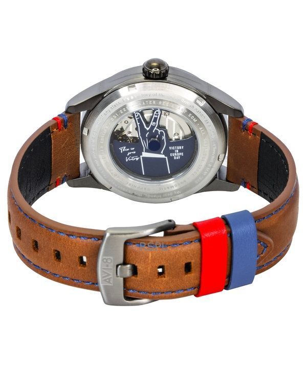 AVI-8 Spitfire Type 300 VE-Day 80th Limited Edition Leather Strap Cream Dial Automatic AV-4073-02 Men's Watch