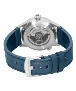 AVI-8 Flyboy Wingman Worldtimer GMT Leather Strap Power Blue Dial Automatic AV-4120-03 Men's Watch With Extra Strap