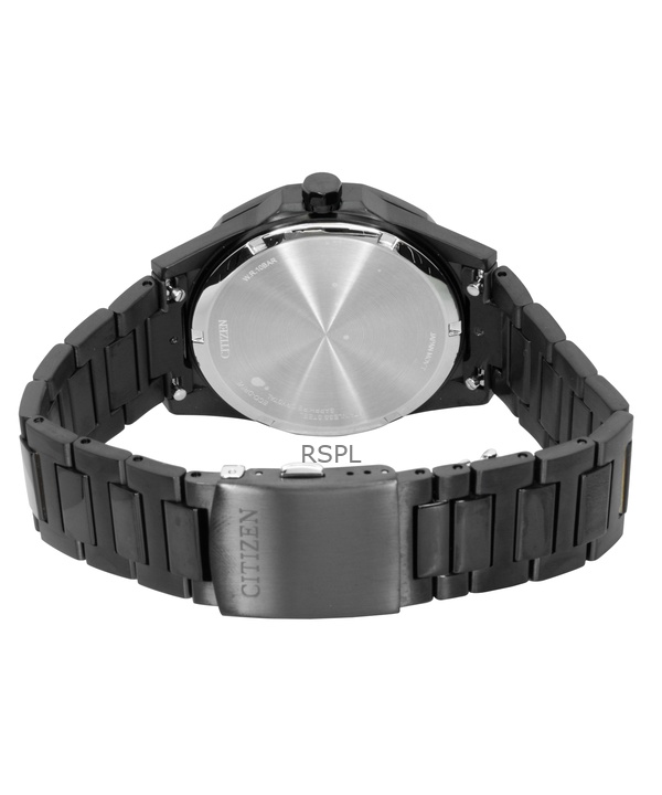 Citizen Brycen Stainless Steel Black Dial Eco-Drive AW1855-52E 100M Men's Watch