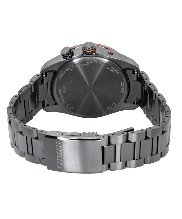 Citizen Attesa Radio Controlled Titanium Black Dial Eco-Drive CB0286-61E 100M Men's Watch