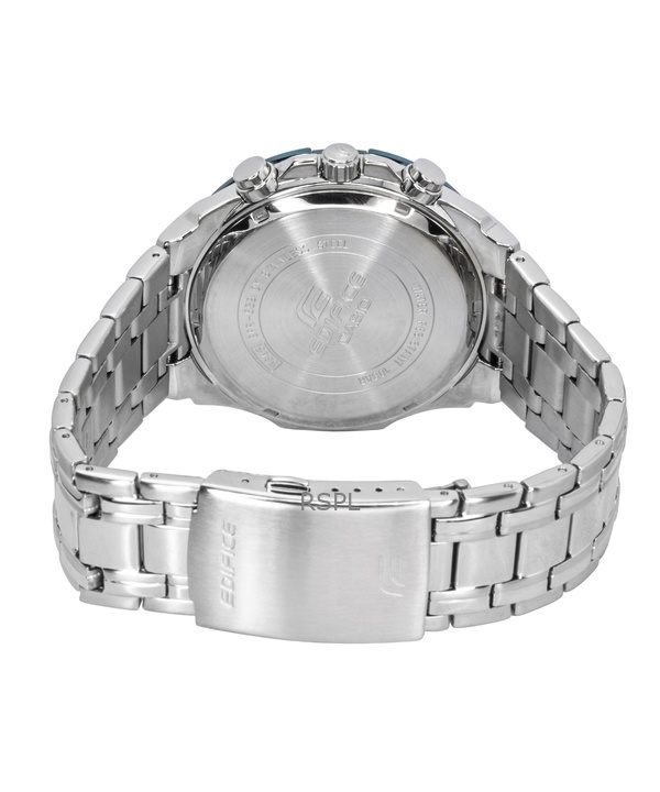 Casio Edifice Analog Standard Chronograph Stainless Steel Green Dial Quartz EFR-539DE-3AV 100M Men's Watch