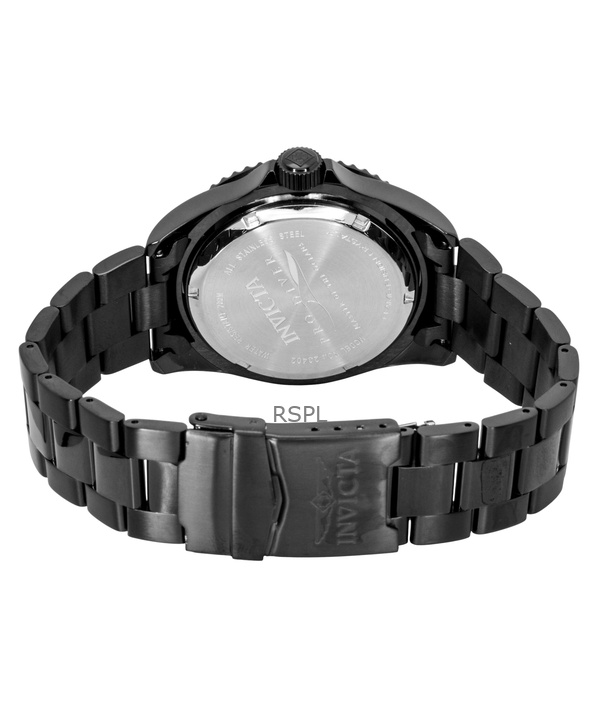 Invicta Pro Diver Zager Exclusive Stainless Steel Black Dial Quartz 23402 200M Men's Watch
