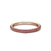 Pandora Me Red Pave Ring With 14K Rose Gold Plated P-189679C02-54 For Women