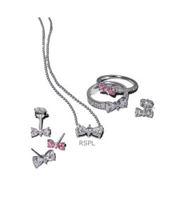 Pandora Sparkling Bow Stud Earring With Clear Cubic Zirconia P-293506C01 For Women