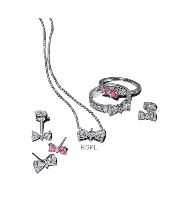 Pandora Sparkling Bow Stud Earring With Clear Cubic Zirconia P-293506C01 For Women