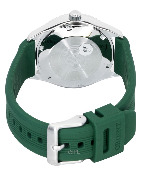 Orient Mako Silicone Strap Green Dial Automatic Diver's RA-AC0Q11E 200M Men's Watch