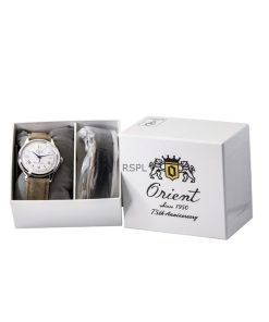 Orient Bambino 75th Anniversary Limited Edition White Dial Solar RA-WK0006S Men's Watch With Extra Strap