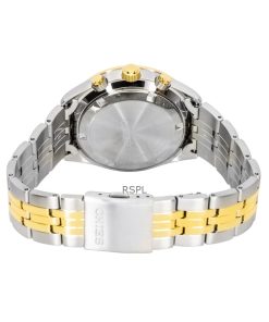 Seiko Conceptual Chronograph Two Tone Stainless Steel Black Dial Quartz SSB430P1 100M Men's Watch