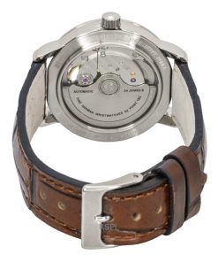 Zeppelin Friedrichshafen Leather Strap Open Heart Green Dial Automatic 85672 Women's Watch